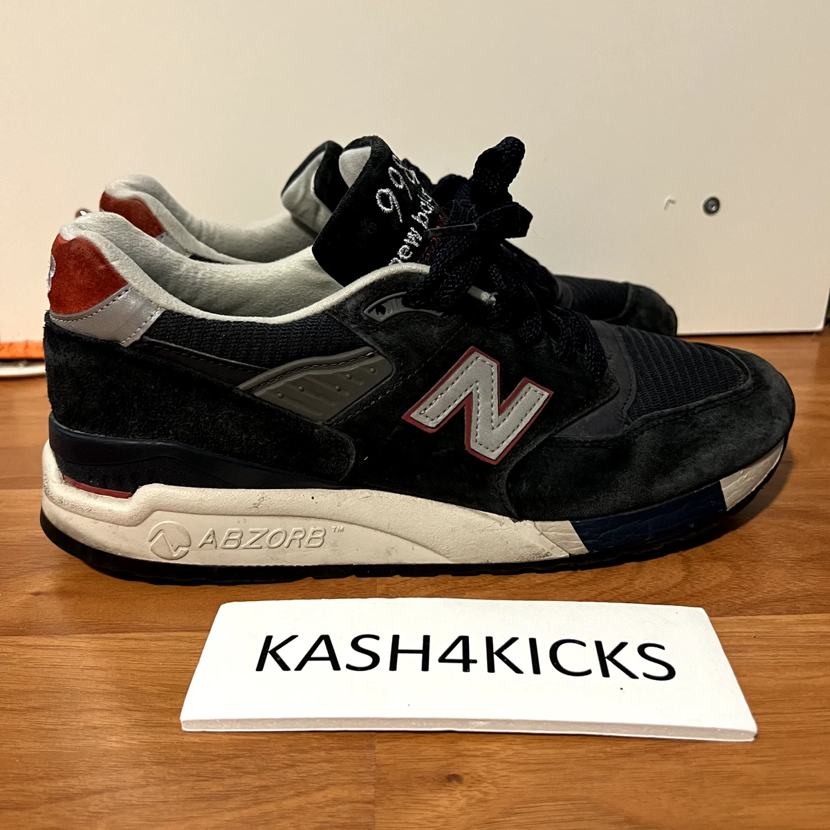 New Balance x Jcrew 998 Navy Blue Red M998JC1 Men size 8.5