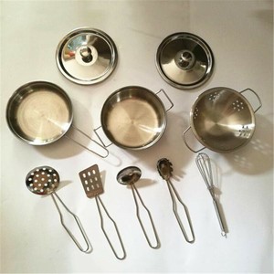 1Set Stainless steel Cookware Kitchen Cooking Set Pots & Pans Toy for Children  eBay