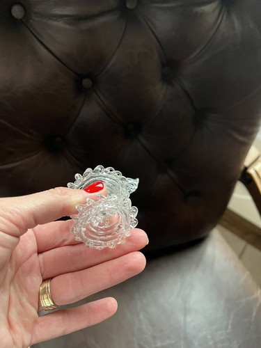 Clear Glass dove and birdbath 2 1/2 inches - 第 4/4 張圖片