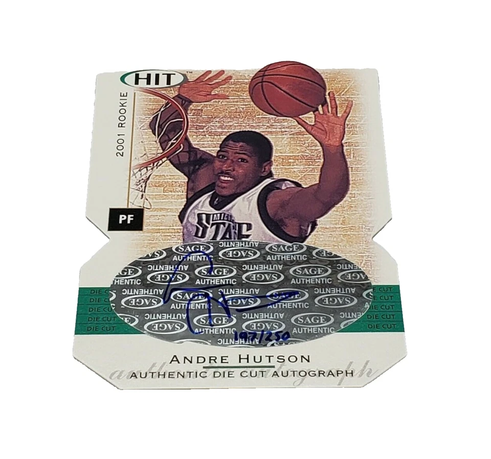 2001-02 SAGE Hit  Andre Hutson #A34 Die-Cut /250  Auto - Image 2 of 4