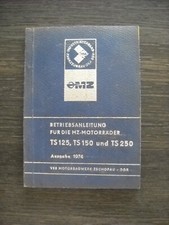 MANUEL D'UTILISATION MOTO MZ TS 125 - TS 10 - TS 250 / 1974