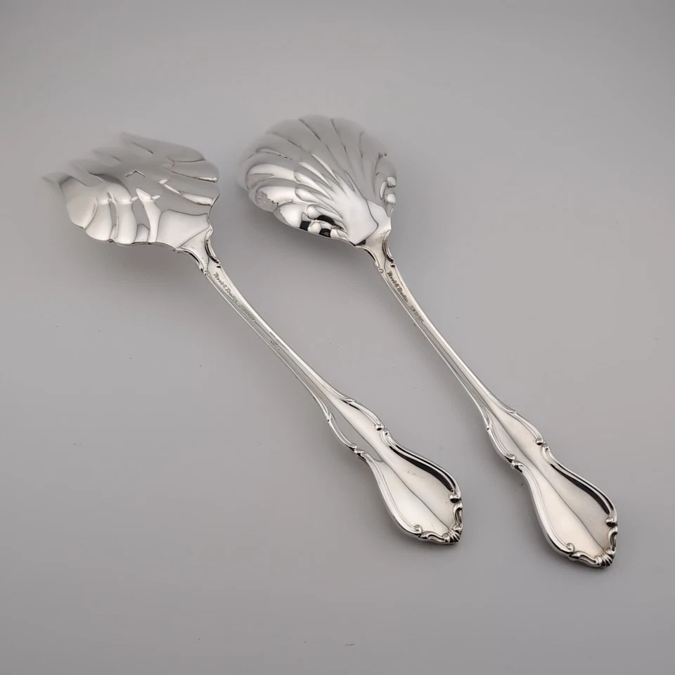 Juego de servir ensalada de plata esterlina Reed & Barton Hampton Court - 9 1/4" Foto 2 de 3