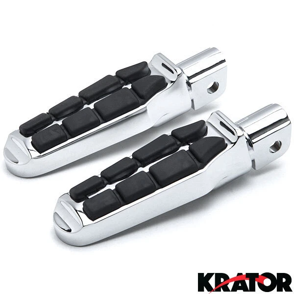 Reposapiés de lápida delantera de goma cromada para Suzuki Blvd M50 M90 M109 Foto 2 de 3