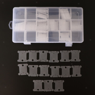 Stickerei Kunststoff Organizer Box und 120 Stück Zahnseide Klöppel Stickzubehör