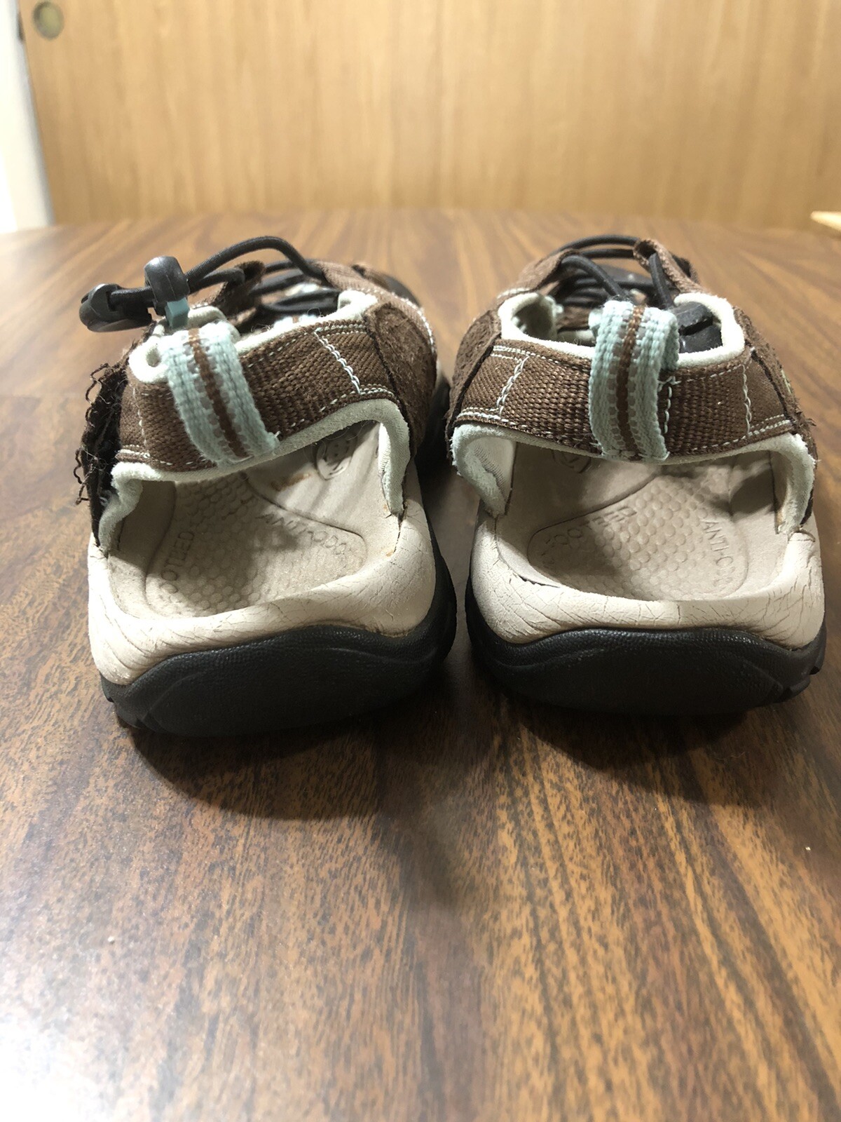 Sandali KEEN donna taglia 9 5 Newport H2 impermeabili marrone azzurro VG+ #1003481