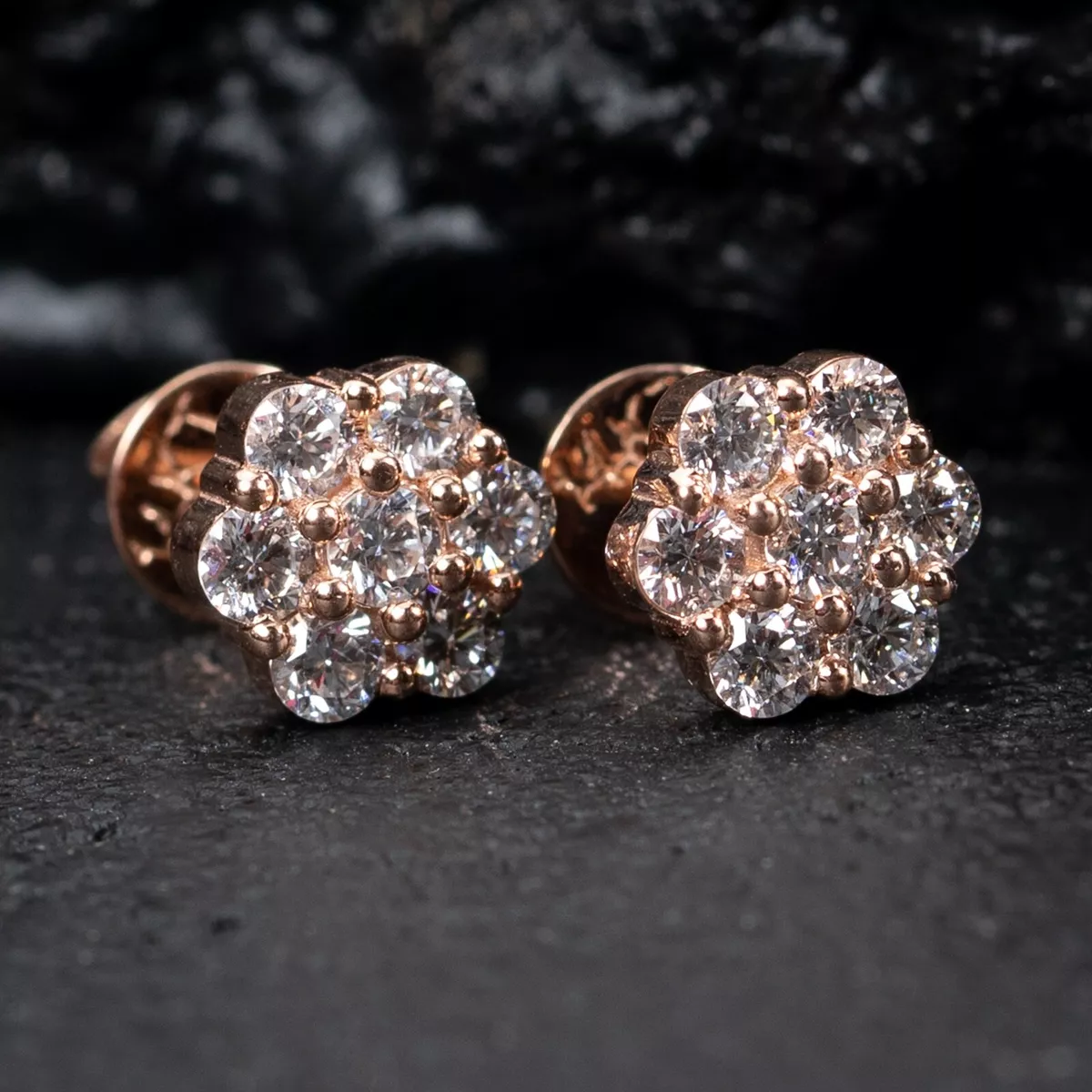 Rose gold hotsell screw back earrings