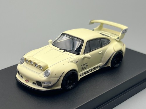 Porsche 911 Rally Car RWB Sandstorm 993 se siente como modelo escala 1/64 con estuche - Imagen 9 de 13