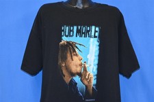 vtg 90s BOB MARLEY SMOKING WEED HERB QUOTE 1998 RASTA REGGAE 2 SIDED t-shirt XL