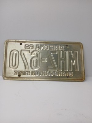 Vintage 1969 Arizona License Plate MHZ-670 Grand Canyon State