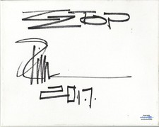 Billy Gibbons ZZTop Signed Autographed Stretched Canvas ACOA
