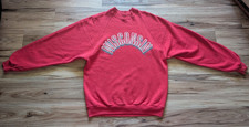 Vintage 80s 90s Wisconsin Sweatshirt Mens Large Jerzees Made in USA Red Raglan