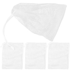4Pcs Soap Mesh Pouch Transparent Reusable Bubble Net for Comfortable Body Care