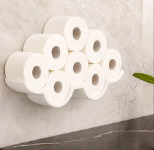 Cloud Toilet Paper Holder Space-Saving Cute Decor Holds 4-13 Rolls Eco-Friendly