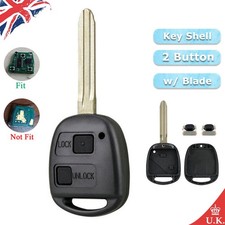 For Toyota Yaris 2006 - 2011 2 Button Remote Key Fob Case Shell with blade TOY43