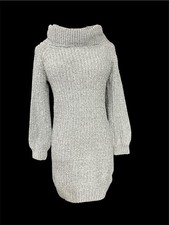 Gloria Jeans Women’s Junior ribbed knit cowl neck sweater dress XXS (38-40) Gray
