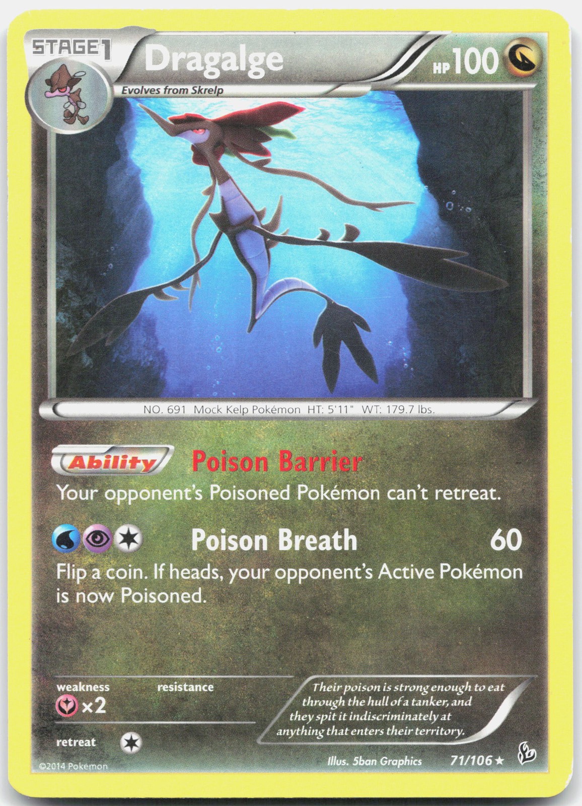 Dragalge Rare XY - Flashfire 71/106 LP