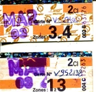 lot 2 old vintage orange card coupon