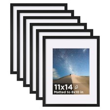 11x14 Picture Frame Set of 6, Wooden 14x11 Photo Frames with Plexiglass for 8...