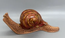 The Potting Shed Drip Glazed Pottery Cute Snail Figurine Wall Slug Hanging 8”