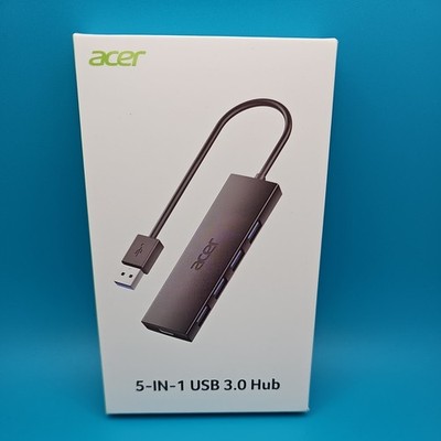 Acer USB Hub 4 Ports, Multiple USB 3.0 Hub, USBA Splitter for Laptop ODK3F0