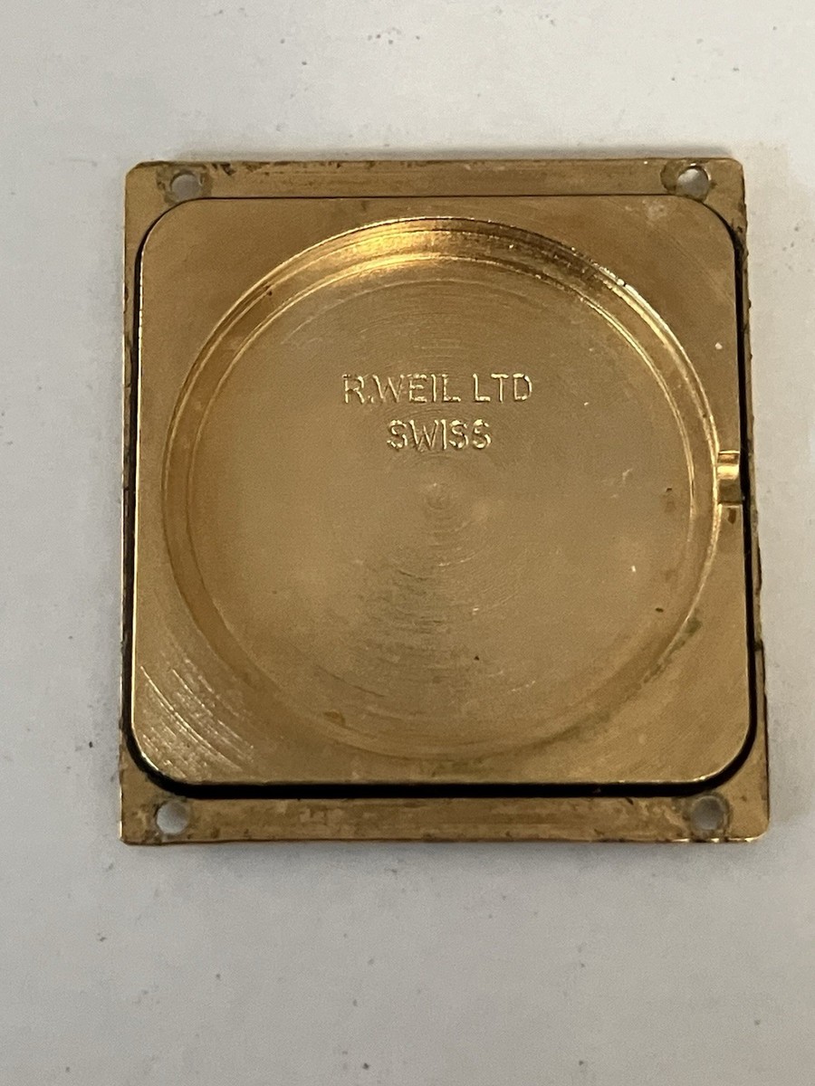 Raymond Weil 9056 18K Gold Electroplated Quartz Watch FOR PARTS