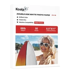 Koala Double-Sided Matte Thick Photo Paper 8.5x11" 250gsm Inkjet 50 Sheets
