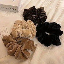4pcs Velvet Large Intestine Headband Elastic Retro New Hair Accessory
