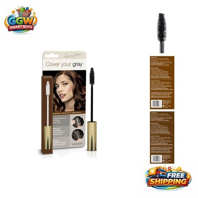 Travel-Friendly Brush-In Wand for Aging Hair - Dark Brown, Semi-Permanent Color