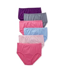 Fruit Of The Loom 6DBCBRP Fit For Me Cotton Mesh Brief Panties - 6 Pack