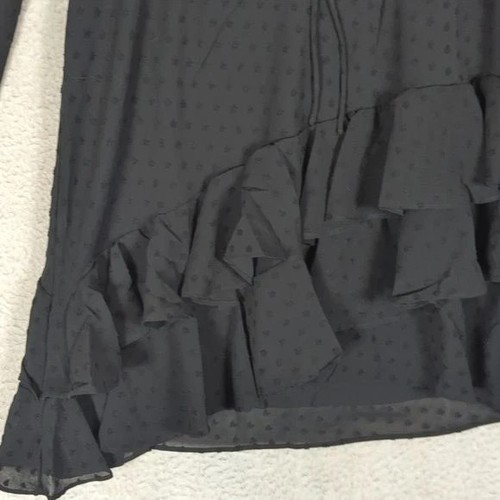 Rumored Women's Black Waterfall Ruffle Sexy Mini Dress Size S - Picture 4 of 8