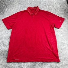 Nike Tiger Woods Collection Polo Men's XXL Red Dri-FIT Golf Shirt Performance
