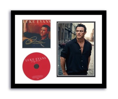 Luke Evans Autographed Signed 11x14 Custom Framed CD Photo A Song For You ACOA