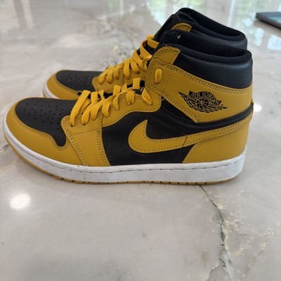 Men s Nike Air Jordan 1 High Retro OG Pollen Yellow/Black  Sneakers size 8.5