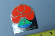 HIC Hawaiian Island Creations Surfboards Silver 70's V2A Vintage Surfing STICKER
