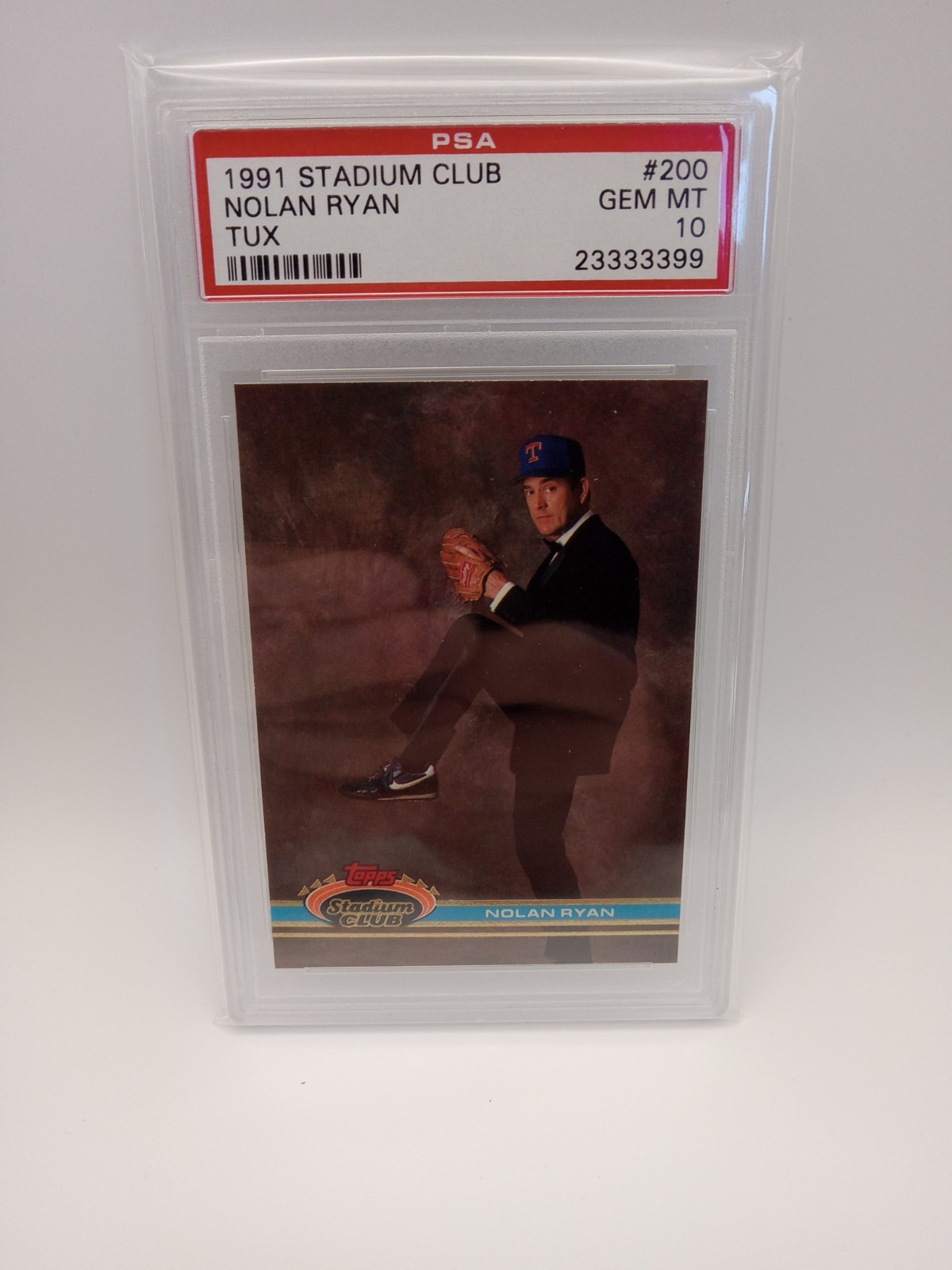 1991 TOPPS STADIUM CLUB TUX #200 NOLAN RYAN PSA 10