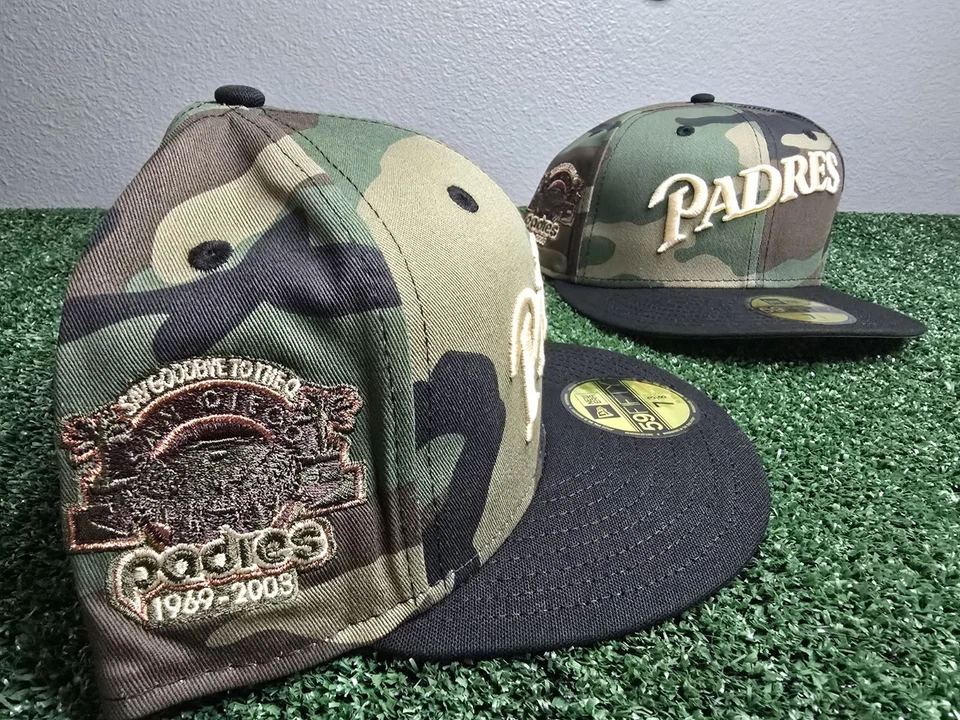 San Diego Padres New Era Camo Crown 1969-2003 Parche Lateral Estadio 7 1/2 y 7 3/8 Foto 2 de 3