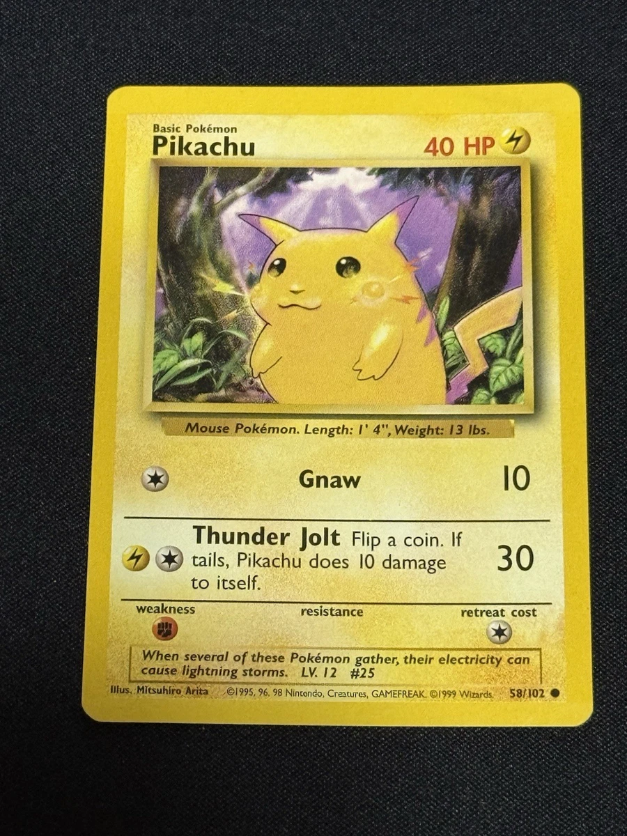 【未開封】英語版 ポケモンカード ピカチュウ 58/102 Base Set Pikachu 058/102 Base Set for sale | eBay