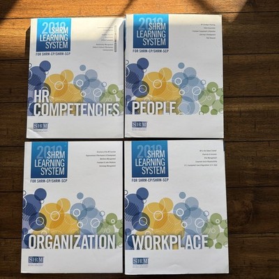 2018 SHRM Learning System Books Set Of 4 HR certification exams Prep books 