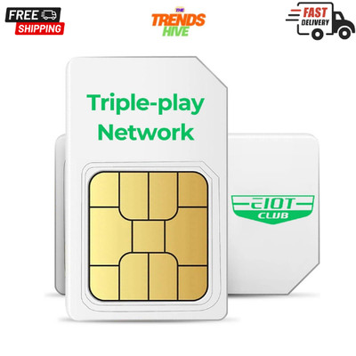 Eiotclub Data SIM Card Triple Play- Usa Coverage No Contract 4g LTE
