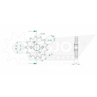 Esjot Ritzel #428 14 ZäHne (FüR: Aprilia RS4 125 Replica Sbk Abs Kc 17-18 )