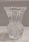 2 Vintage Cut Lead Crystal Faceted Design Glass Toothpick Holder Sawtooth Edge — photo 8