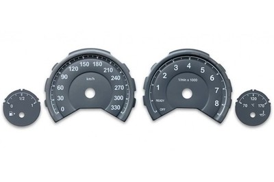 BMW 3D M3/M4 F80, F82, F83 - Speedometer Dials Gauges MPH KMH conversion 330KMH
