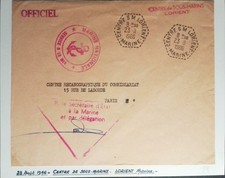 POSTE NAVALE   FRANCE CACHET MARINE MILITAIRE  OBLITERATION POSTE ENVELOPPE 89