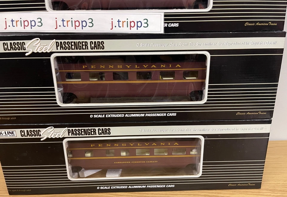 K-LINE K4680C Pennsylvania Aluminum 18" Passenger 4 Car Set O Scale PRR St Louis - Image 2 of 4