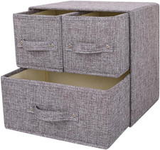 Fabric Storage Box Storage Bins Handle Drawer Organiser Lid Folding Storage Box