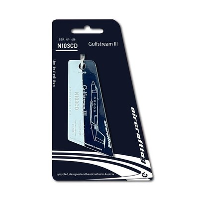 Aircrafttag Gulfstream III N103CD bicolor blau