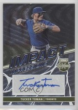 2023 Elite Extra Edition Impact Impressions Gold 9/10 Tucker Toman Auto 14ll