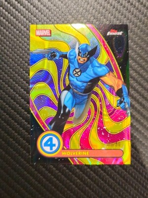 2026 Topps Fantastic Four Finest Marvel Wolverine 09/50 GOLD Blacklight Rare
