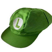 Anime Super Mario Bros Luigi Fabric Costume Hat Cap Fancy Dress Cosplay 1 Size