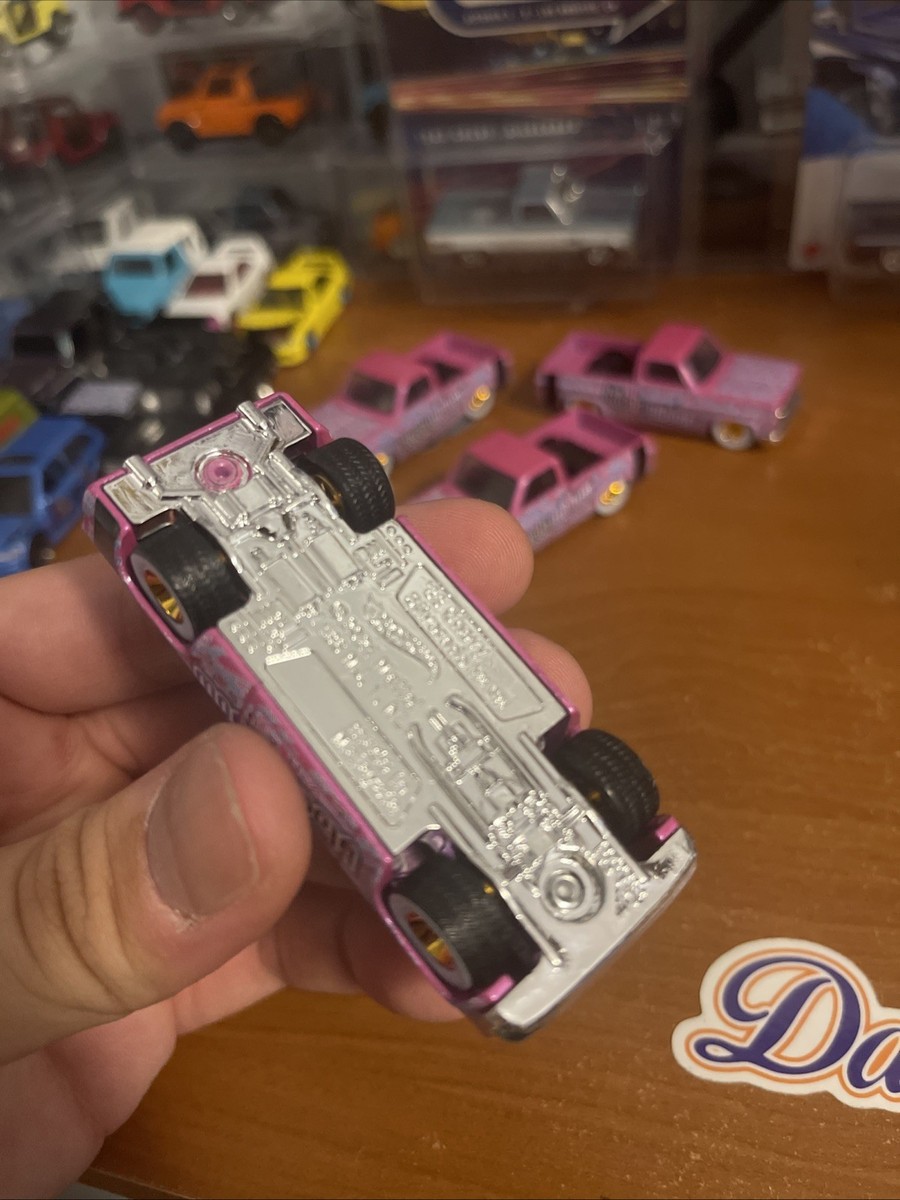 Hot Wheels 83 Silverado Pink Black Widow With Nftg Rims And Spun